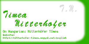 timea mitterhofer business card
